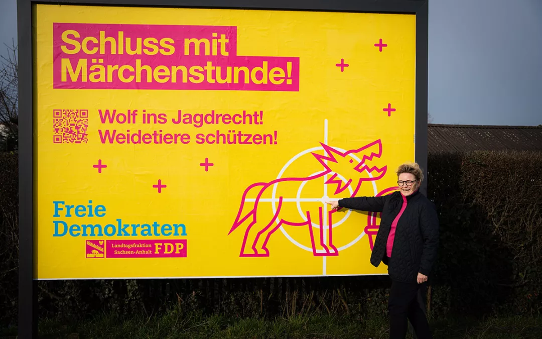 Plakatkampagne: FDP-Fraktion fordert „Schluss mit Märchenstunde“ beim Umgang mit dem Wolf