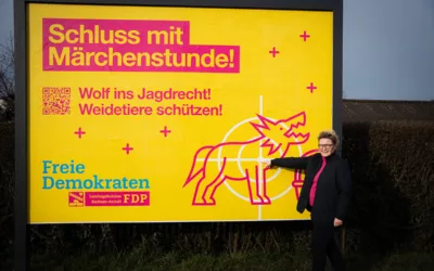 Plakatkampagne: FDP-Fraktion fordert „Schluss mit Märchenstunde“ beim Umgang mit dem Wolf